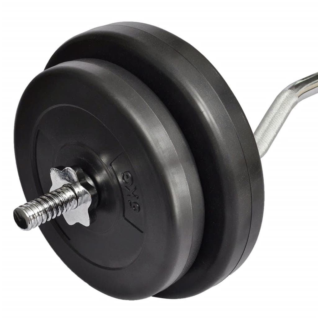 Manubrio Curl Curvo 120 cm in Acciaio con Pesi 30 kg per Esercizi Palestra in Manubri Esplodia - Napoli, commercioVirtuoso.it