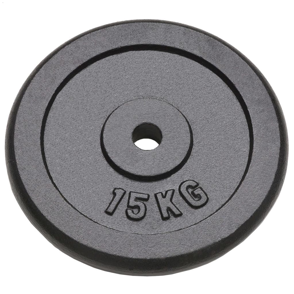 Dischi per Pesi 2 pz 2x15 kg in Ghisa Nero Rivestiti in Plastica Resistente in Dischi Esplodia - Napoli, commercioVirtuoso.it