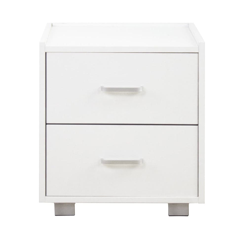 Coppia Comodini in Legno 2 Cassetti Bianco Moderno 40X43 H 44 cm in Comodini Danyx - Casoria, commercioVirtuoso.it