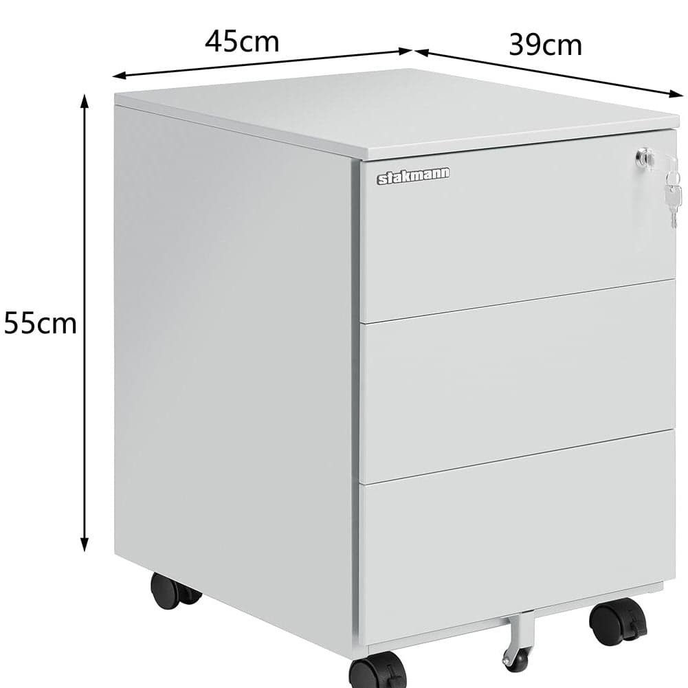 Cassettiera in Metallo da Ufficio con Serratura Bianco Portaoggetti per Documenti in Armadi a chiave Danyx - Casoria, commercioVirtuoso.it