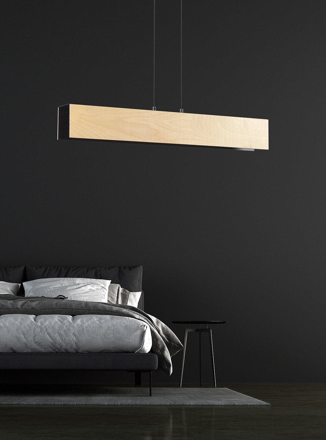 Lampadario 3 Luci Carlo In Acciaio Nero Corpo Rettangolare E Legno Naturale in Lampade a sospensione LuceArt - Montecorvino Pugliano, commercioVirtuoso.it