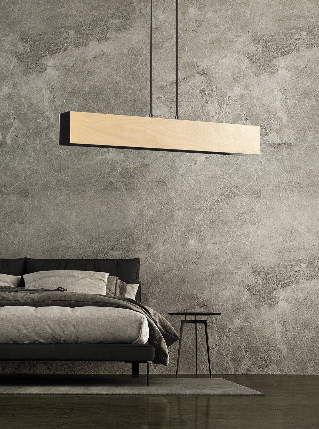 Lampadario 3 Luci Carlo In Acciaio Nero Corpo Rettangolare E Legno Naturale in Lampade a sospensione LuceArt - Montecorvino Pugliano, commercioVirtuoso.it
