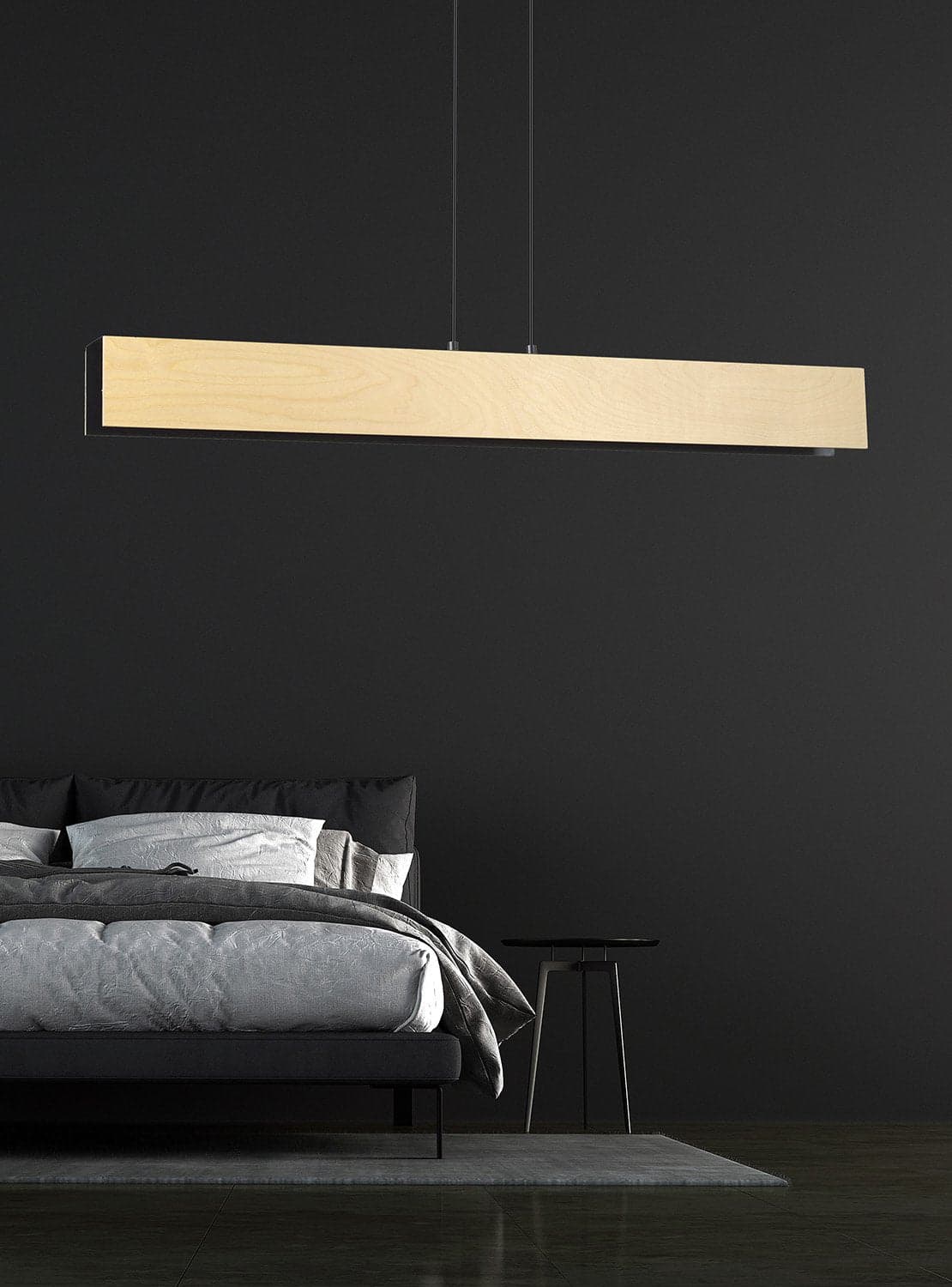 Lampadario 4 Luci Carlo In Acciaio Nero Corpo Rettangolare E Legno Naturale in Lampade a sospensione LuceArt - Montecorvino Pugliano, commercioVirtuoso.it