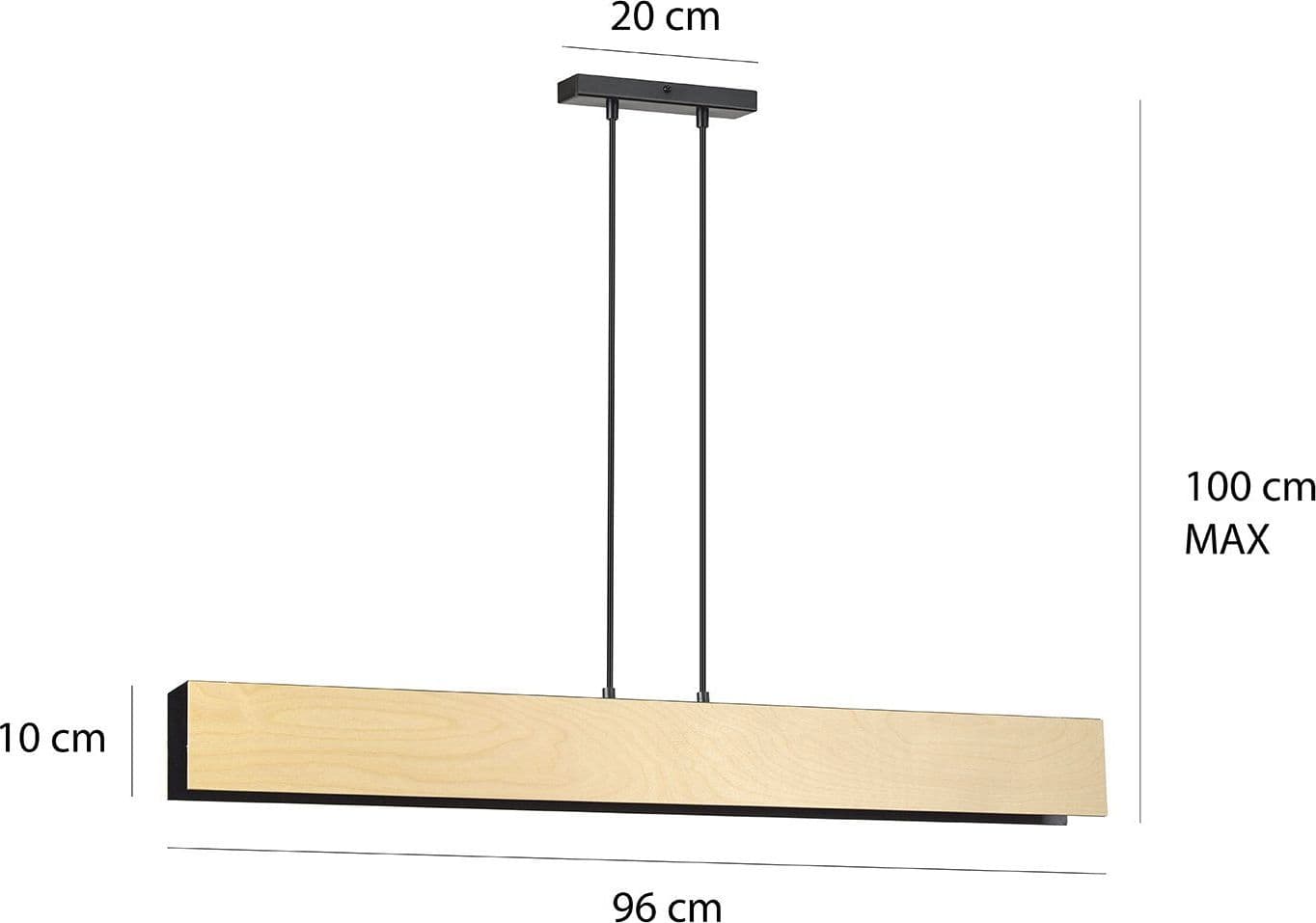 Lampadario 4 Luci Carlo In Acciaio Nero Corpo Rettangolare E Legno Naturale in Lampade a sospensione LuceArt - Montecorvino Pugliano, commercioVirtuoso.it