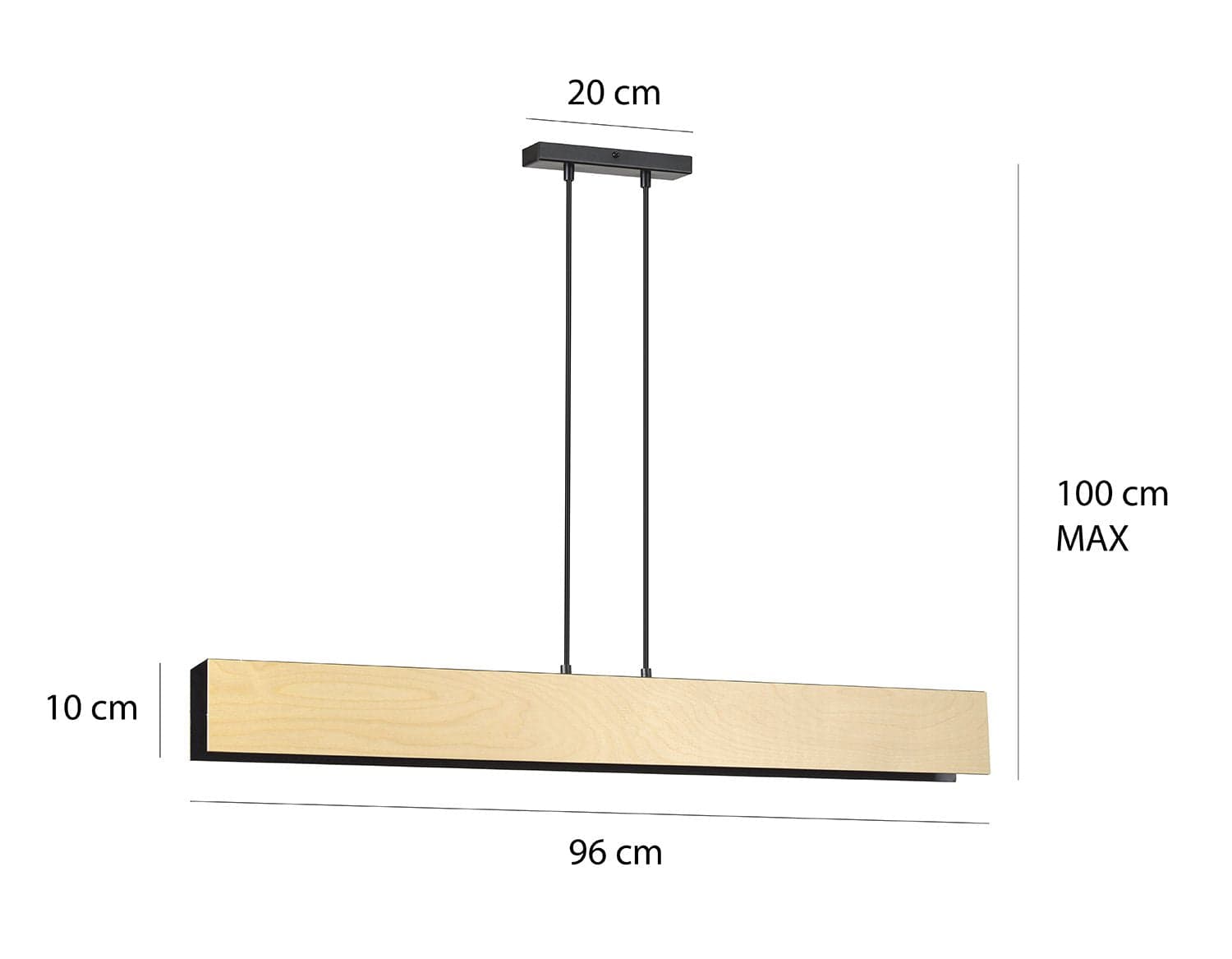 Lampadario 4 Luci Carlo In Acciaio Nero Corpo Rettangolare E Legno Naturale in Lampade a sospensione LuceArt - Montecorvino Pugliano, commercioVirtuoso.it