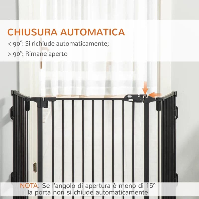 Cancelletto per cani Pieghevole, con chiusura automatica 202.5L x 2P x 76A cm in Cancelletti per porte e scale Danyx - Casoria, commercioVirtuoso.it
