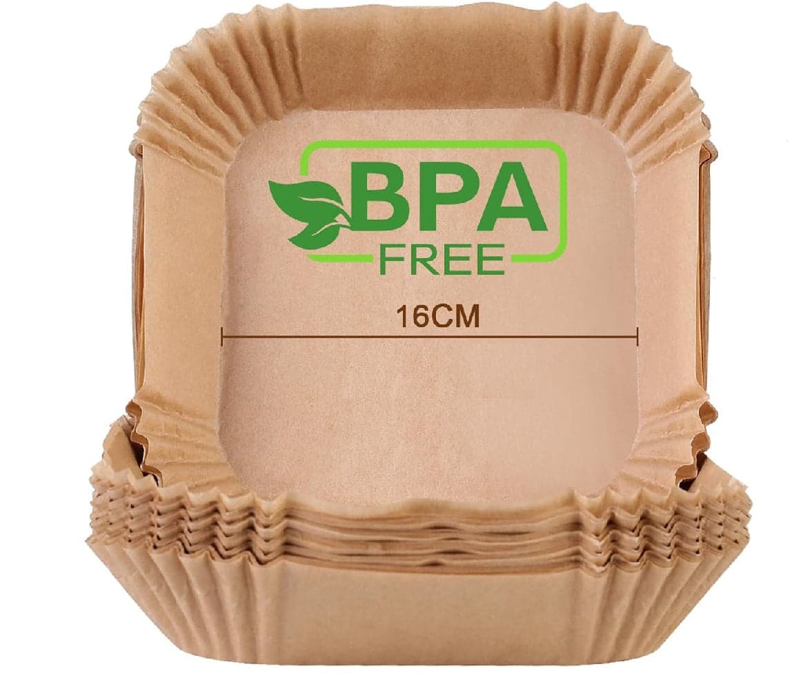 Carta Forno per Friggitrice ad Aria Maxi Scorta 150pz 16x16 H4,5cm Biodegradabili in Carta forno Danyx - Casoria, commercioVirtuoso.it