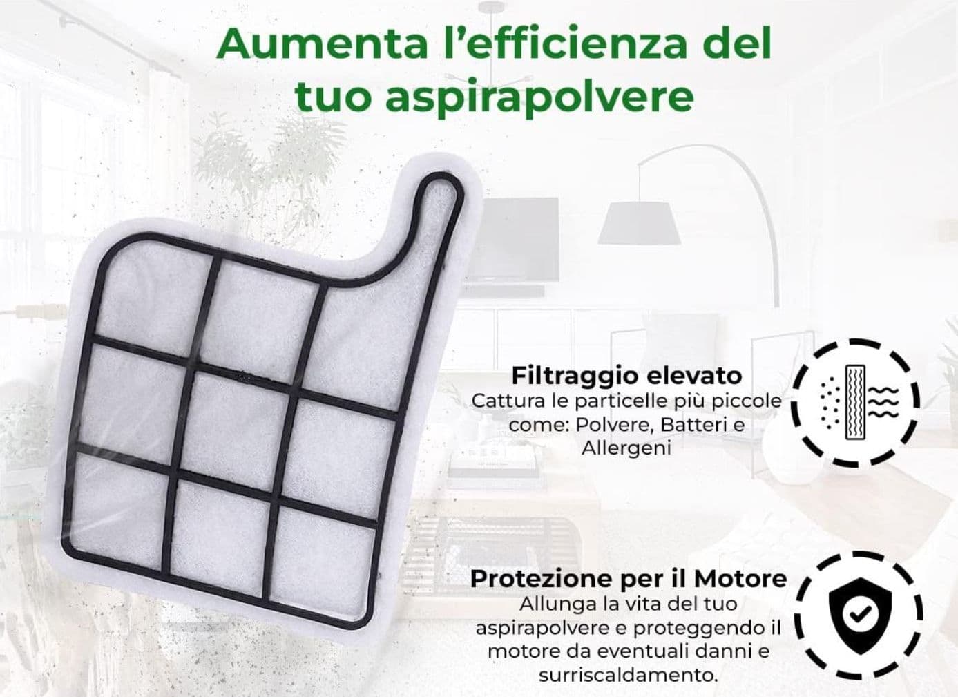 FOLLETTO VK135 / VK136 - 1 FILTRO EPA + 1 FILTRO PROTEZIONE MOTORE COMPATIBILE in prodotto EuroStore07 - Alatri, commercioVirtuoso.it