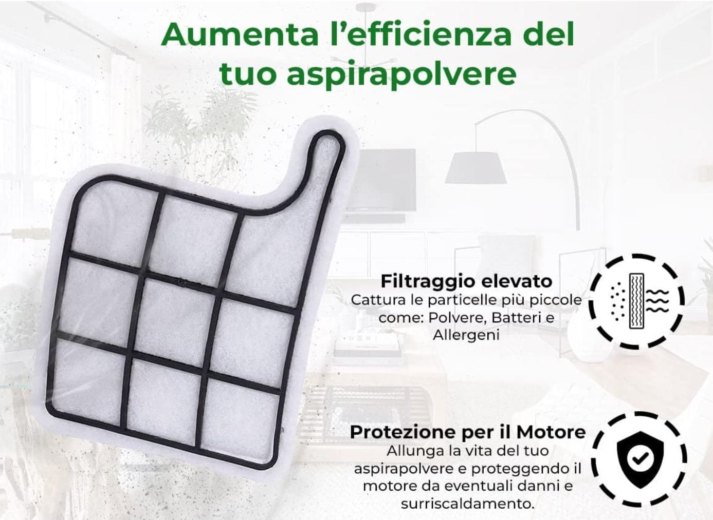 FOLLETTO VK135 / VK136 - 1 FILTRO EPA + 1 FILTRO PROTEZIONE MOTORE COMPATIBILE in prodotto EuroStore07 - Alatri, commercioVirtuoso.it