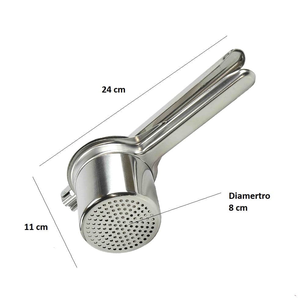 Schiaccia Patate in Acciaio Inox 24cm Diametro 8cm Ergonomico Made in Italy in Schiacciapatate Danyx - Casoria, commercioVirtuoso.it