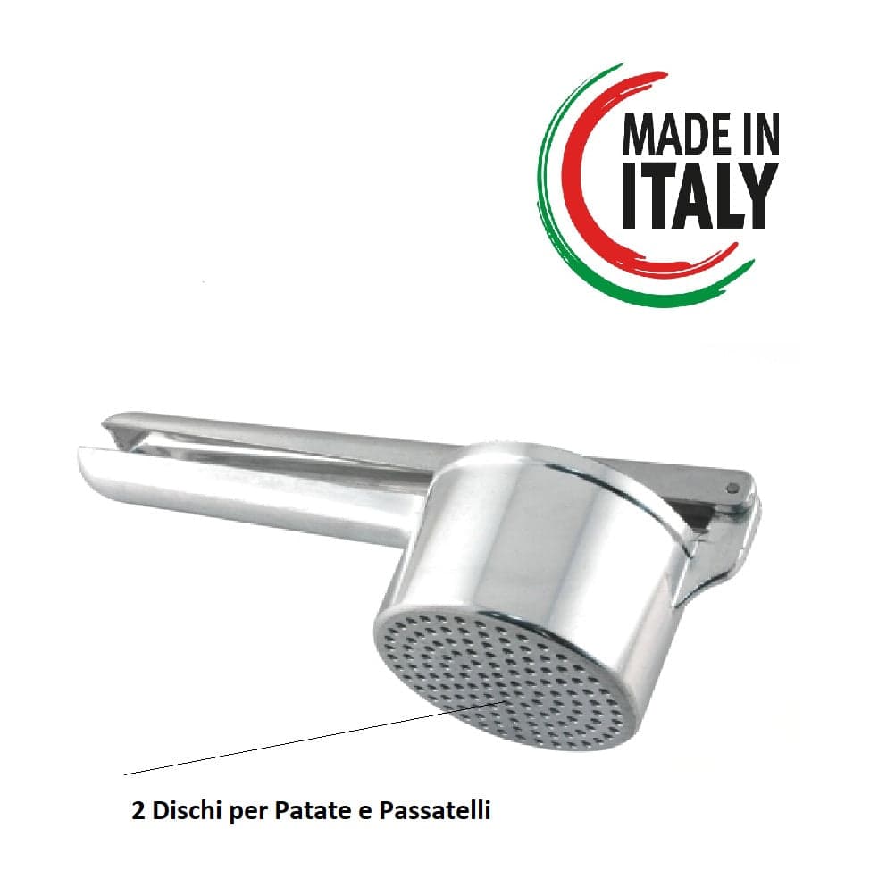 Schiaccia Patate Passatelli Acciaio e Alluminio 26.5cm 2 Dischi da 9cm Ergonomico in Schiacciapatate Danyx - Casoria, commercioVirtuoso.it