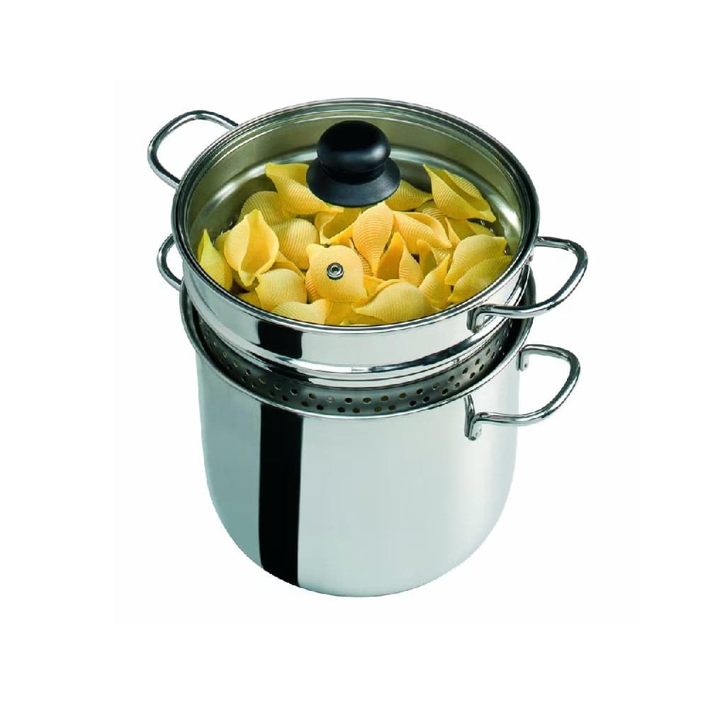 Pentola Cuoci Pasta In Acciaio Inox 22cm 6.4 lt Coperchio Temperato Casa Ristorante in Pentole per pasta Danyx - Casoria, commercioVirtuoso.it