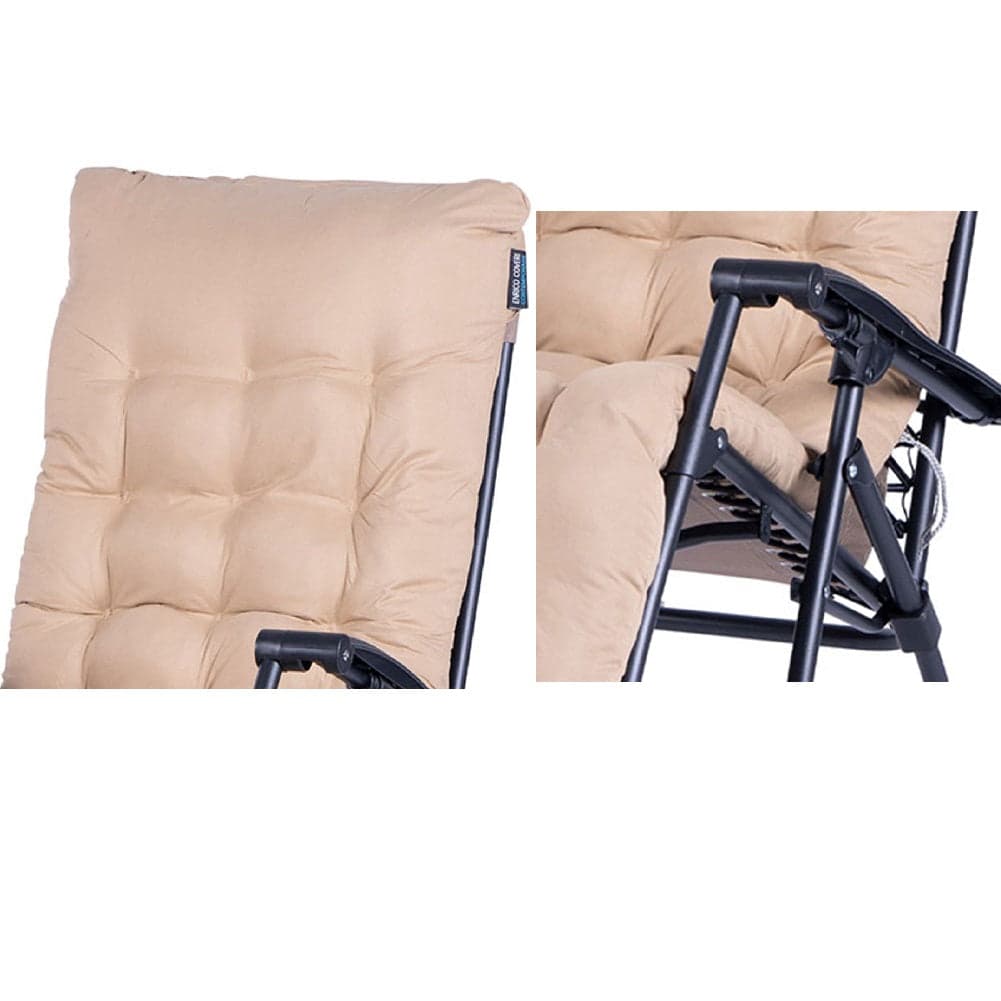 Sdraio Poltrona Giardino Con Cuscino Gravita Zero Pieghevole Acciaio Oxford Beige in Lettini Danyx - Casoria, commercioVirtuoso.it