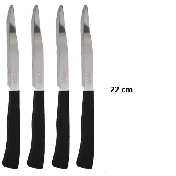 Coltelli Bistecca 24pz Manico in Polipropilene Doppia Affilatura 22cm Nero in Coltelli da bistecca Danyx - Casoria, commercioVirtuoso.it