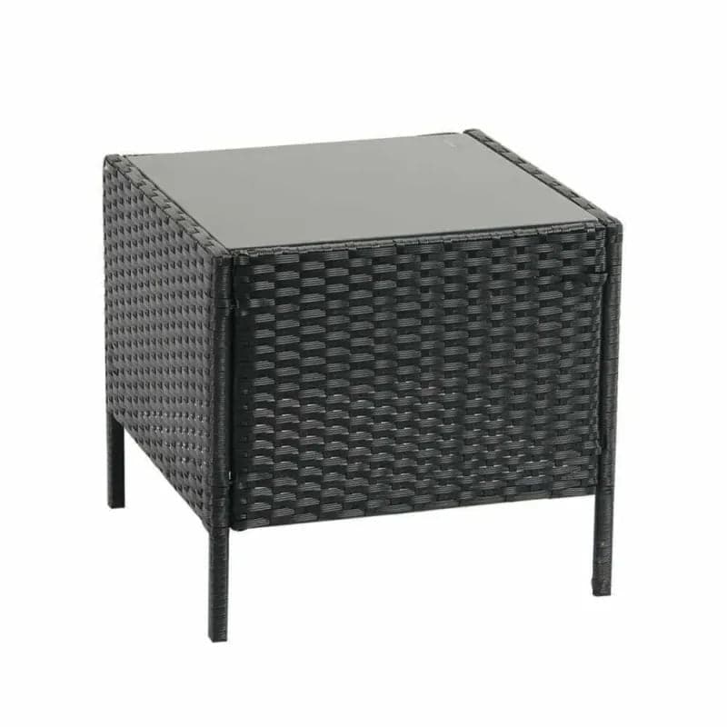 Set da Giardino 2 Poltrone 1 Tavolino Rattan Intrecciato Grigio e Cuscini Beige in Divanetti Danyx - Casoria, commercioVirtuoso.it