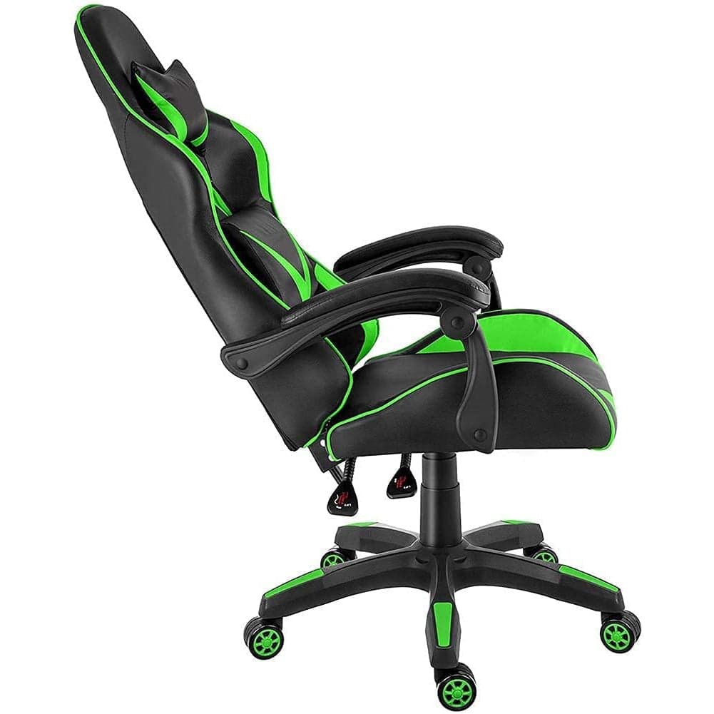 Sedia Poltrona Gaming Ufficio Scrivania, Gioco Reclinabile Girevole 2 cuscini Verde in Sedie Gaming Danyx - Casoria, commercioVirtuoso.it
