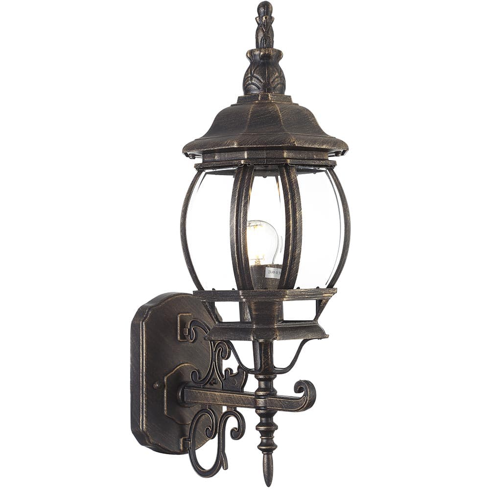 Lanterna da Giardino 22 x H 52 cm Stile Vittoriano Classico 1 x E27 Grigio e Ottone in Lanterne a candela decorative Danyx - Casoria, commercioVirtuoso.it