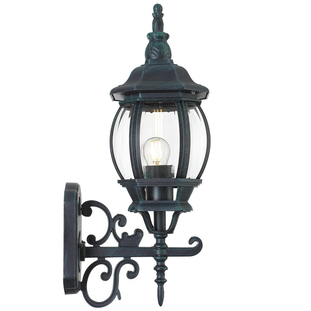 Lanterna da Giardino 22 x H 52 cm Stile Vittoriano Classico 1 x E27 Verde Bronzo in Lanterne Danyx - Casoria, commercioVirtuoso.it