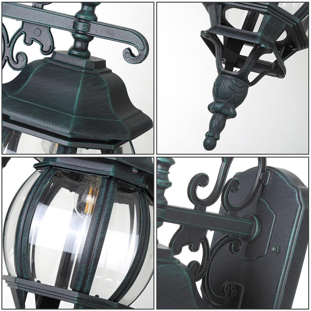 Lanterna da Giardino 22 x H 52 cm Stile Vittoriano Classico 1 x E27 Verde Bronzo in Lanterne Danyx - Casoria, commercioVirtuoso.it
