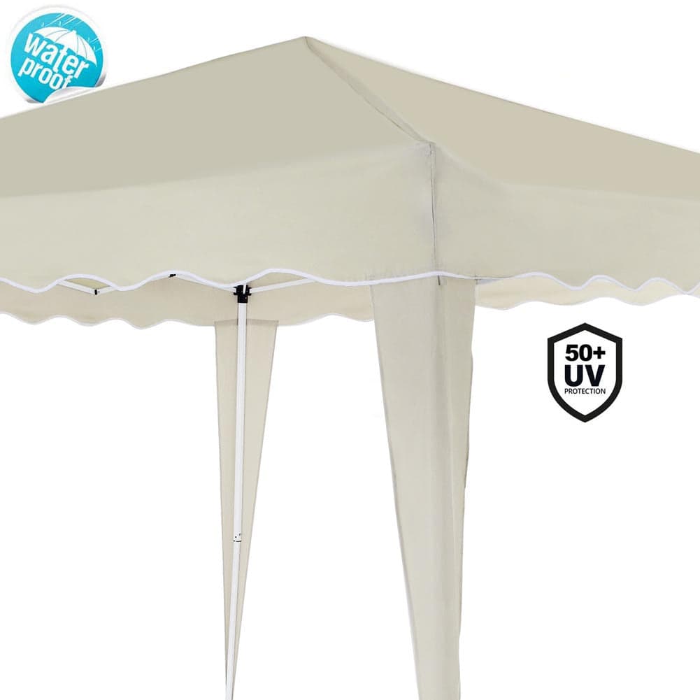 Gazebo 3x3 Pieghevole Ecrù Impermeabile Pieghevole Tendone Giardino Con Sacca in Gazebo Danyx - Casoria, commercioVirtuoso.it