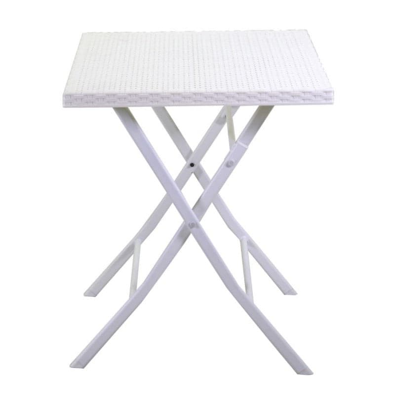 Kit da Giardino Pieghevole in Polyrattan Tavolo e 2 Sedie Interno Esterno Bianco in Set di mobili Danyx - Casoria, commercioVirtuoso.it