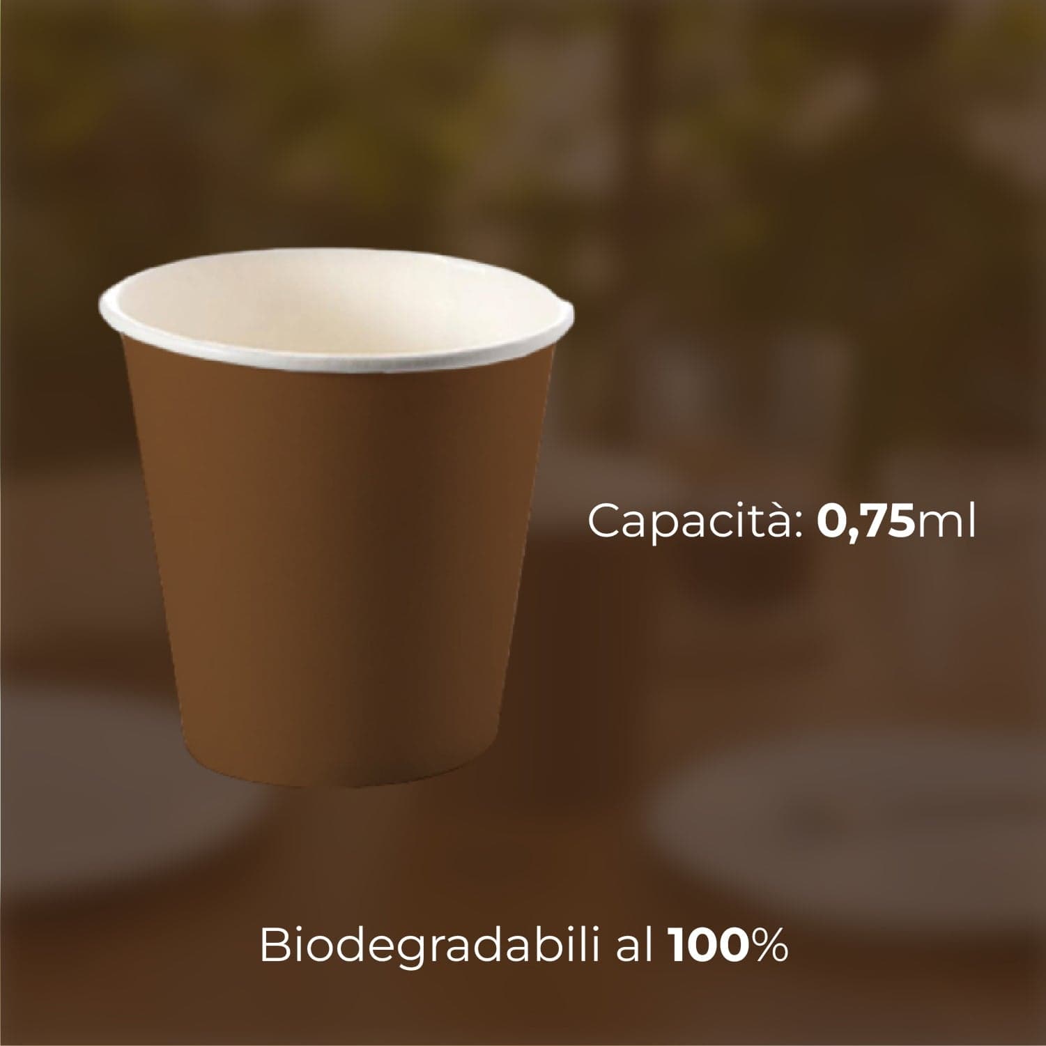 Bicchieri Caffe in Carta 75ml H. 5cm Maxi Scorta 500pz 100% Biodegradabili Marroni in Bicchieri Danyx - Casoria, commercioVirtuoso.it