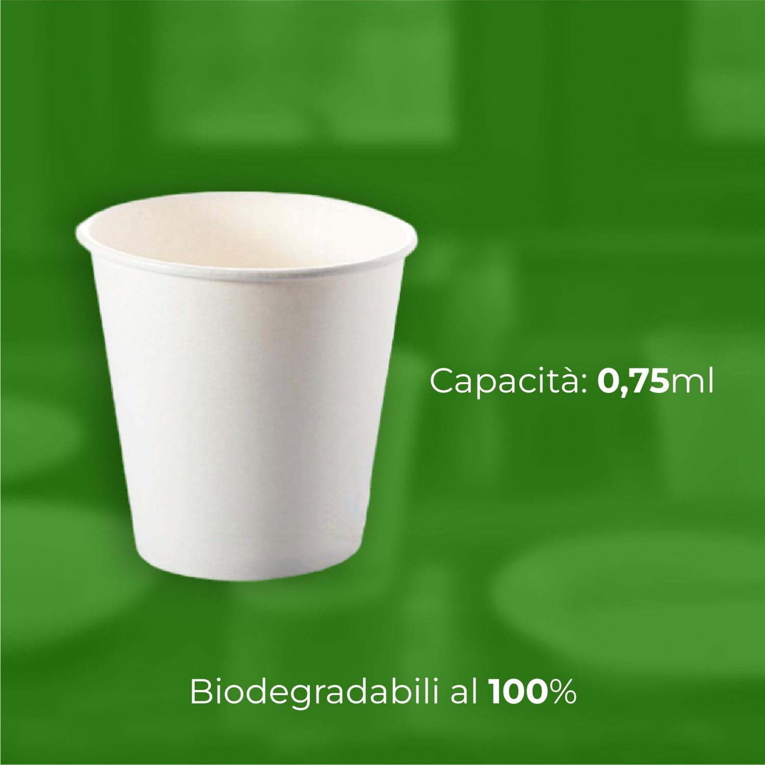 Bicchieri Caffe in Carta 75ml H. 5cm Maxi Scorta 500pz 100% Biodegradabili Bianco in Bicchieri Danyx - Casoria, commercioVirtuoso.it