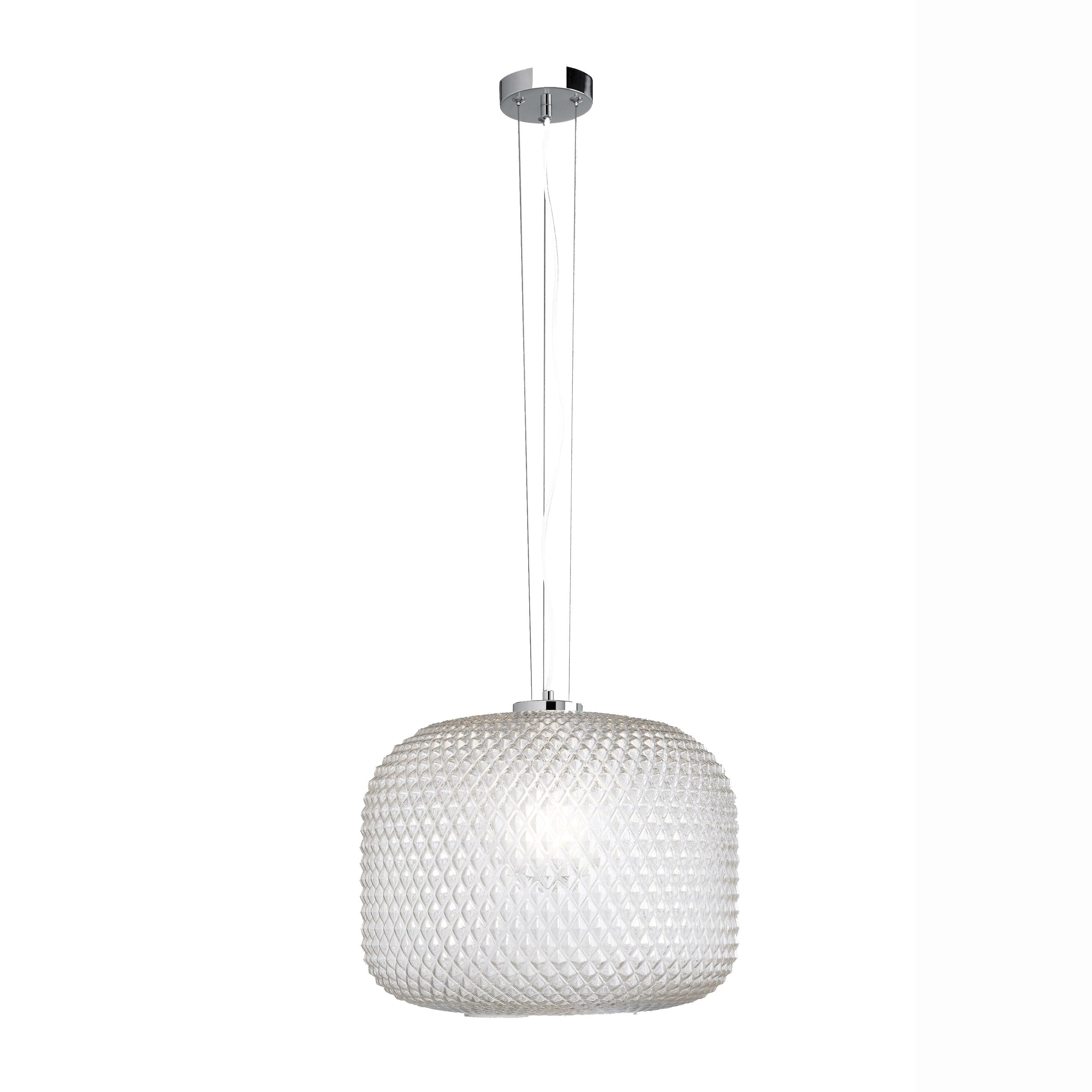 Lampadario a sospensione Sferica Trasparente 1Xe27 40X150X10Cm