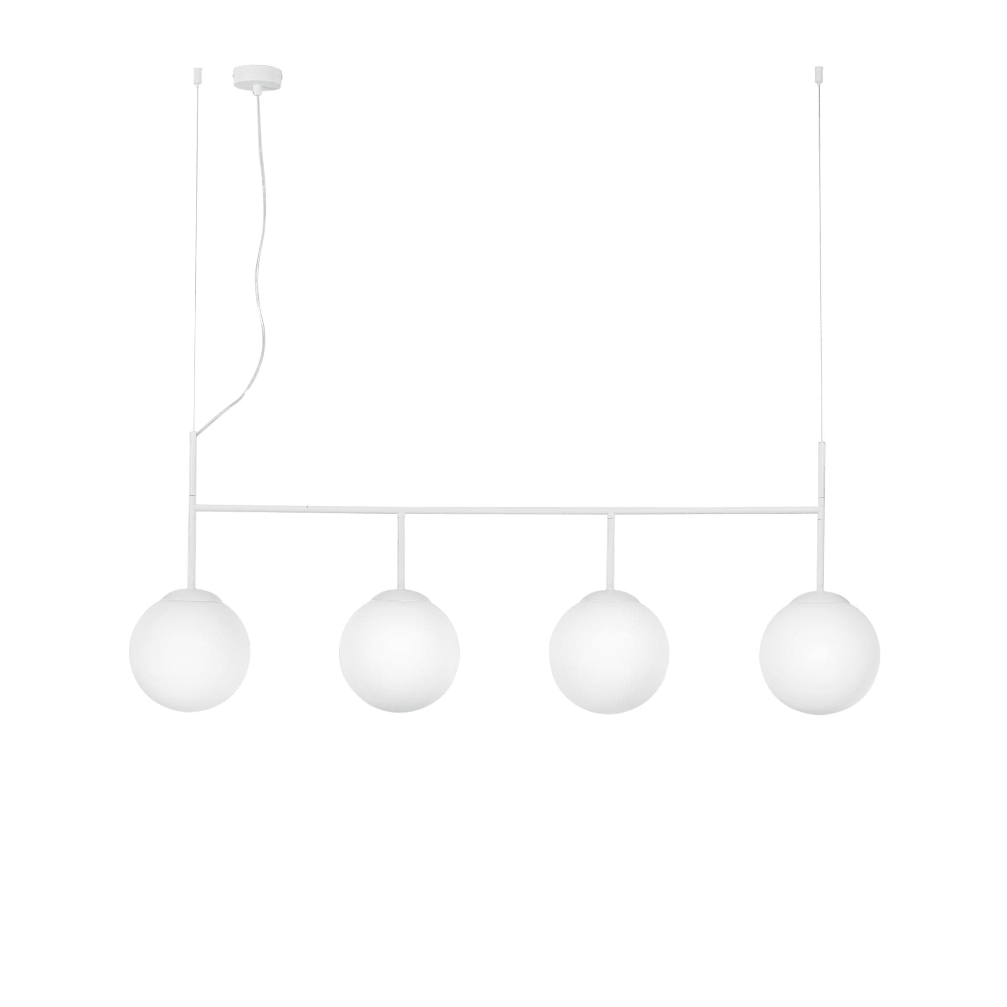 Lampadario a sospensione Bianco 4Xe27 125X150X20Cm