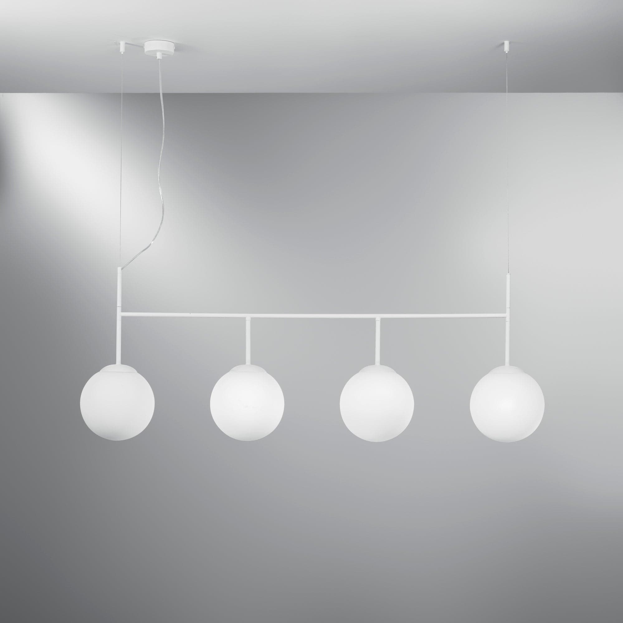 Lampadario a sospensione Bianco 4Xe27 125X150X20Cm in Lampade a sospensione Led Mall Home - Napoli, commercioVirtuoso.it