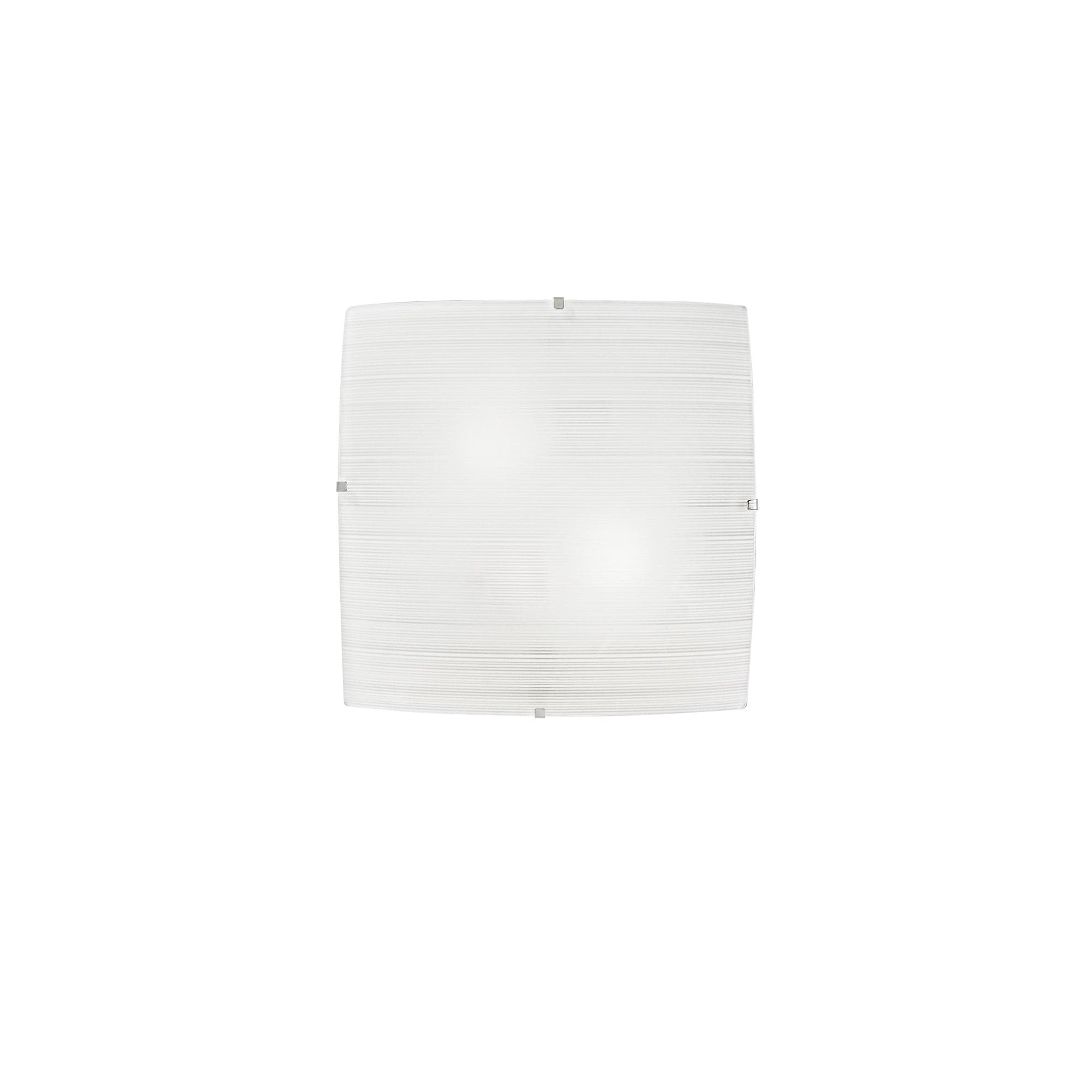 Plafoniera in vetro Bianco Bianca 2Xe27 30X30X9Cm