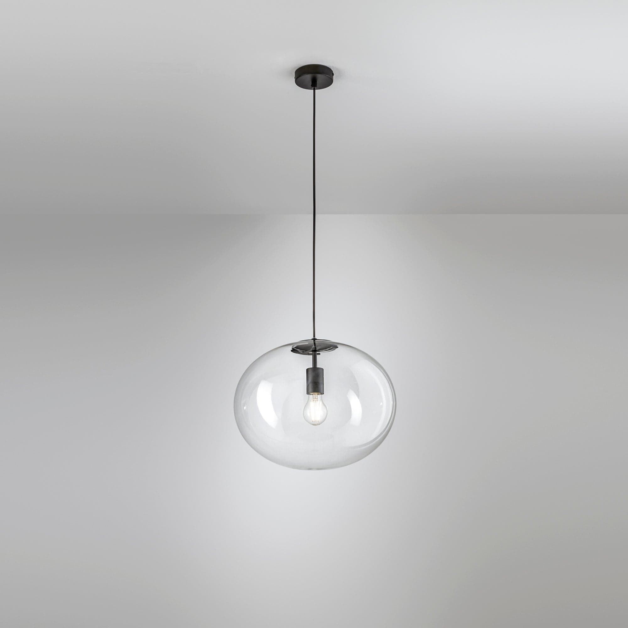 Lampadario a sospensione , diffusore singolo Nera 1Xe27 40X155X10Cm in Lampade a sospensione Led Mall Home - Napoli, commercioVirtuoso.it