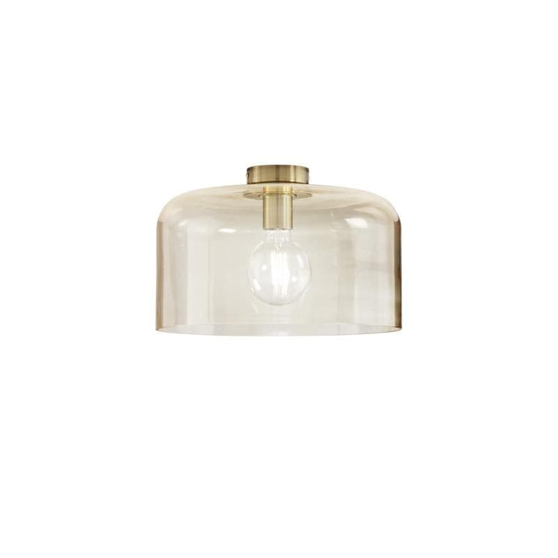 Plafoniera in vetro soffiato Ambra 1Xe27 35X23X9Cm