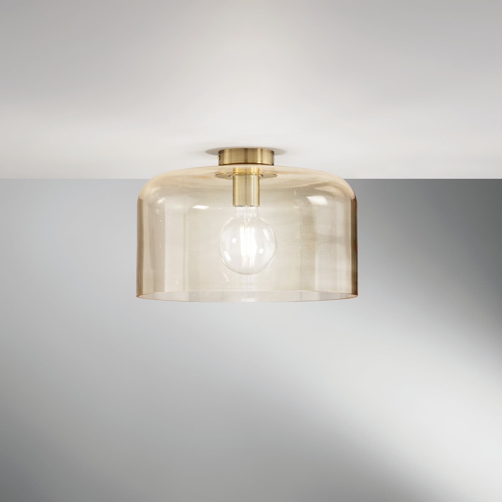Plafoniera in vetro soffiato Ambra 1Xe27 35X23X9Cm in Plafoniere Led Mall Home - Napoli, commercioVirtuoso.it