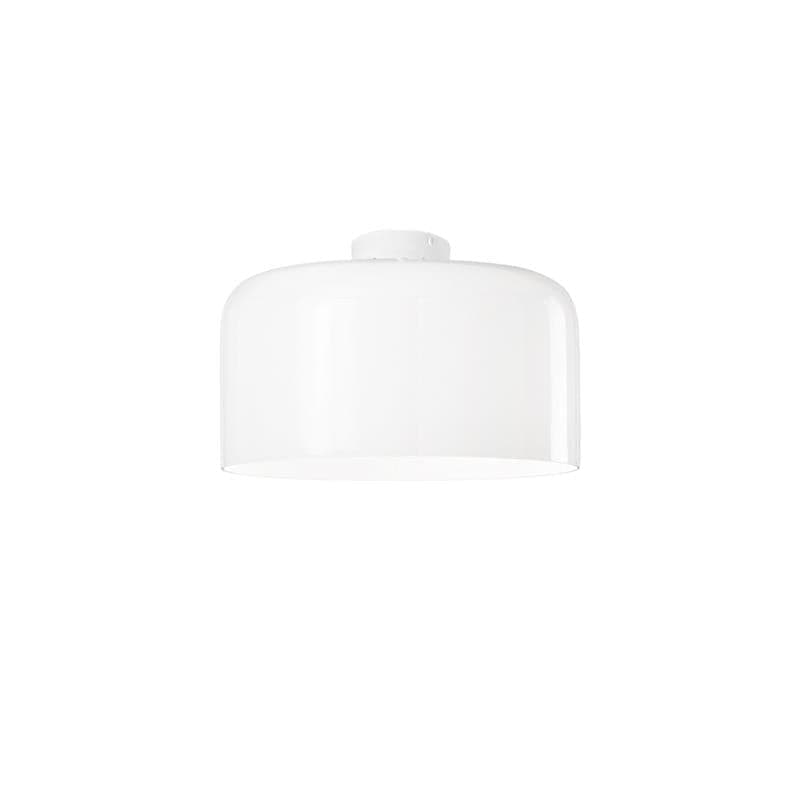Plafoniera in vetro soffiato Bianca 1Xe27 35X23X9Cm