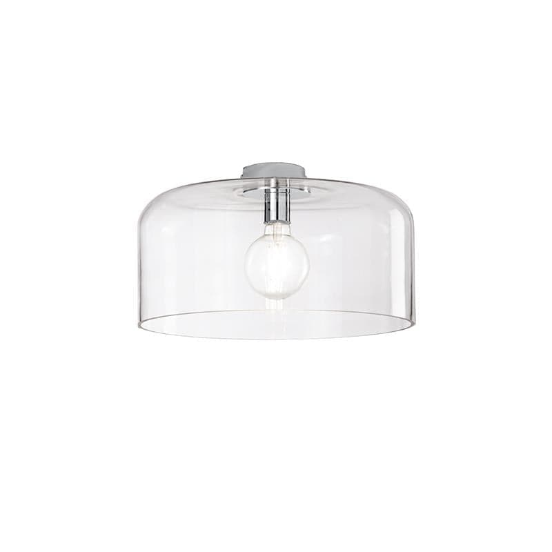Plafoniera in vetro soffiato Trasparente 1Xe27 40X18X9Cm