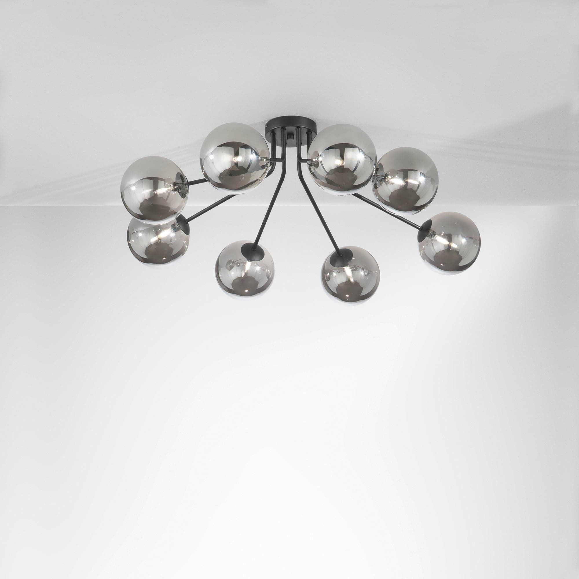 Plafoniera Nera 8Xg9 28X88,4X80,8Cm in Plafoniere Led Mall Home - Napoli, commercioVirtuoso.it