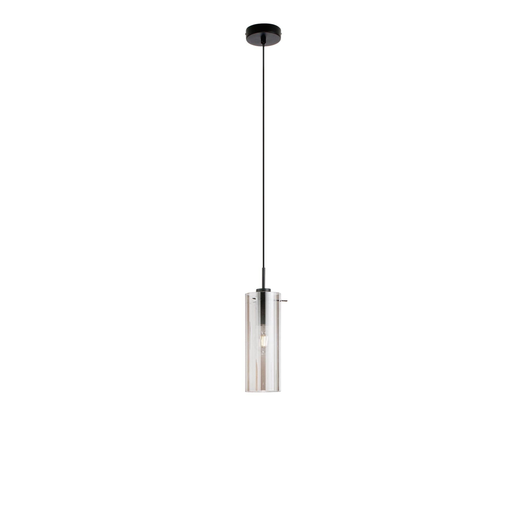Lampadario a sospensione Nera/Fume 1Xe27 10X150Cm