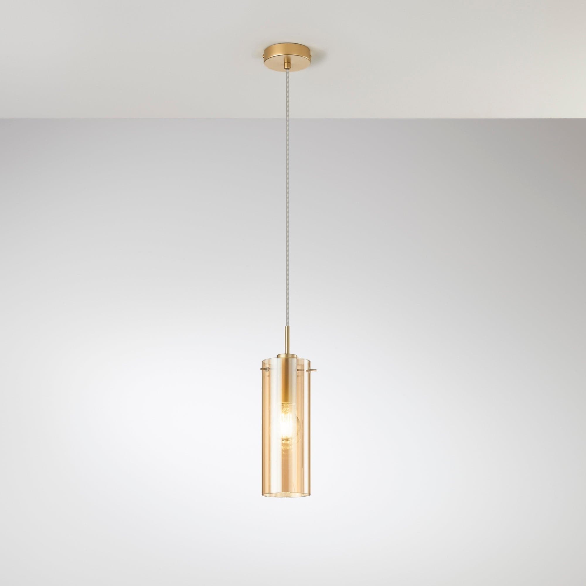 Lampadario a sospensione Oro/Ambra 1Xe27 10X150Cm in Lampade a sospensione Led Mall Home - Napoli, commercioVirtuoso.it