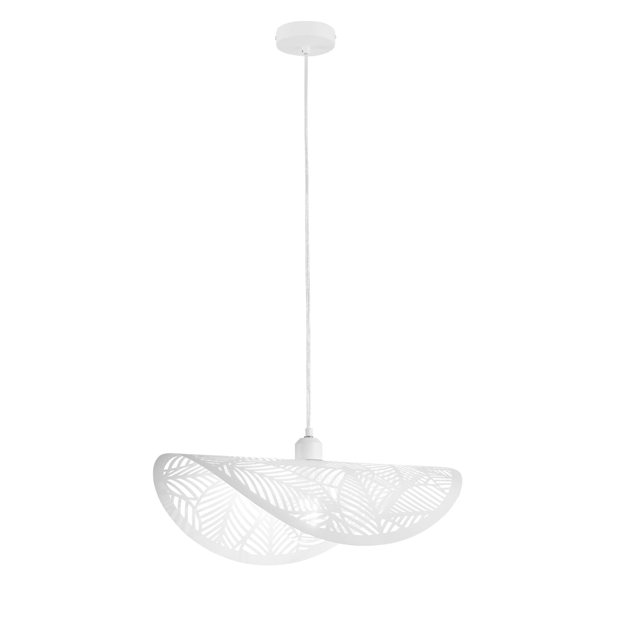 Lampadario a sospensione a vela singola Bianca 1Xe27 50X30X150Cm