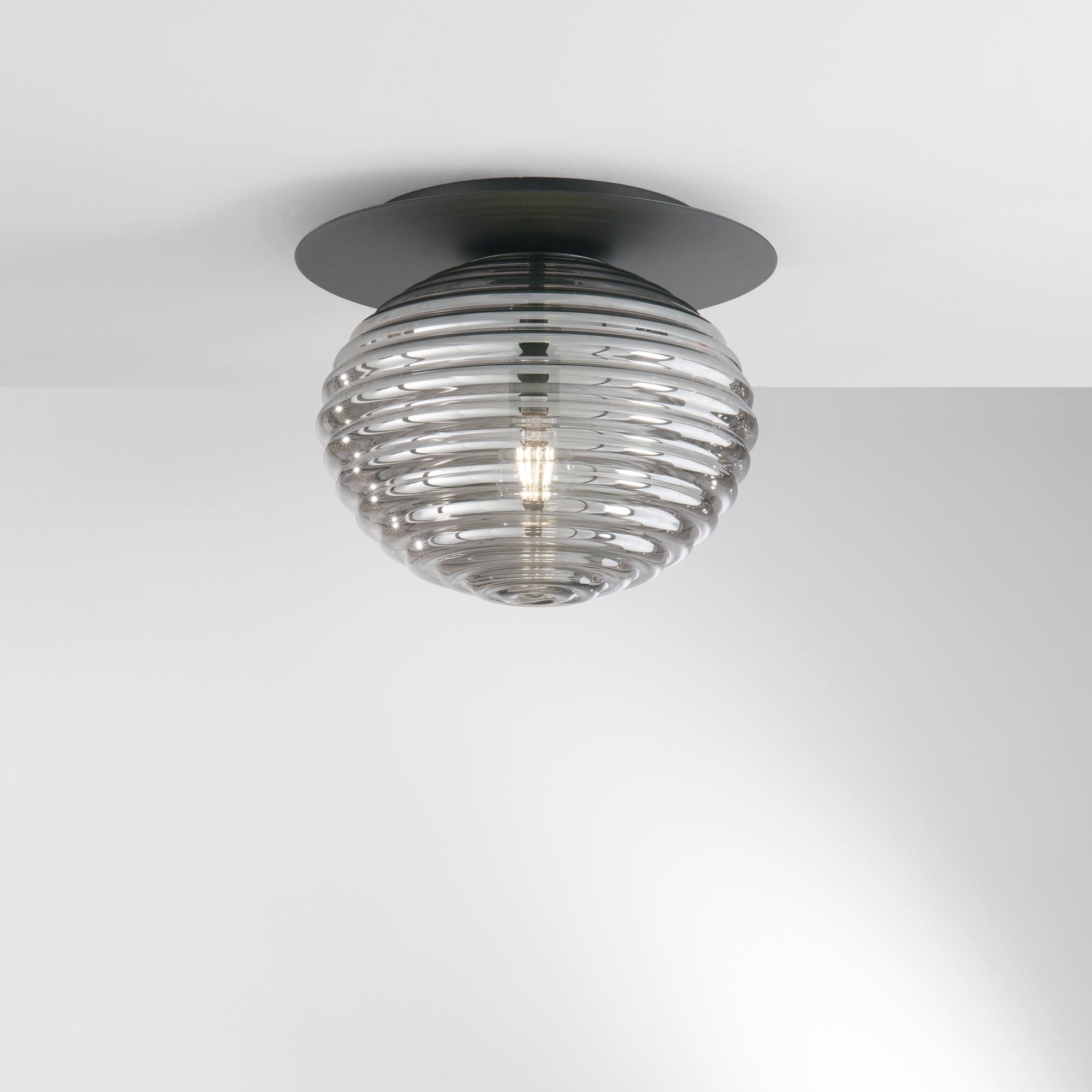 Plafoniera Nera 1Xe27 35X35X28Cm in Plafoniere Led Mall Home - Napoli, commercioVirtuoso.it