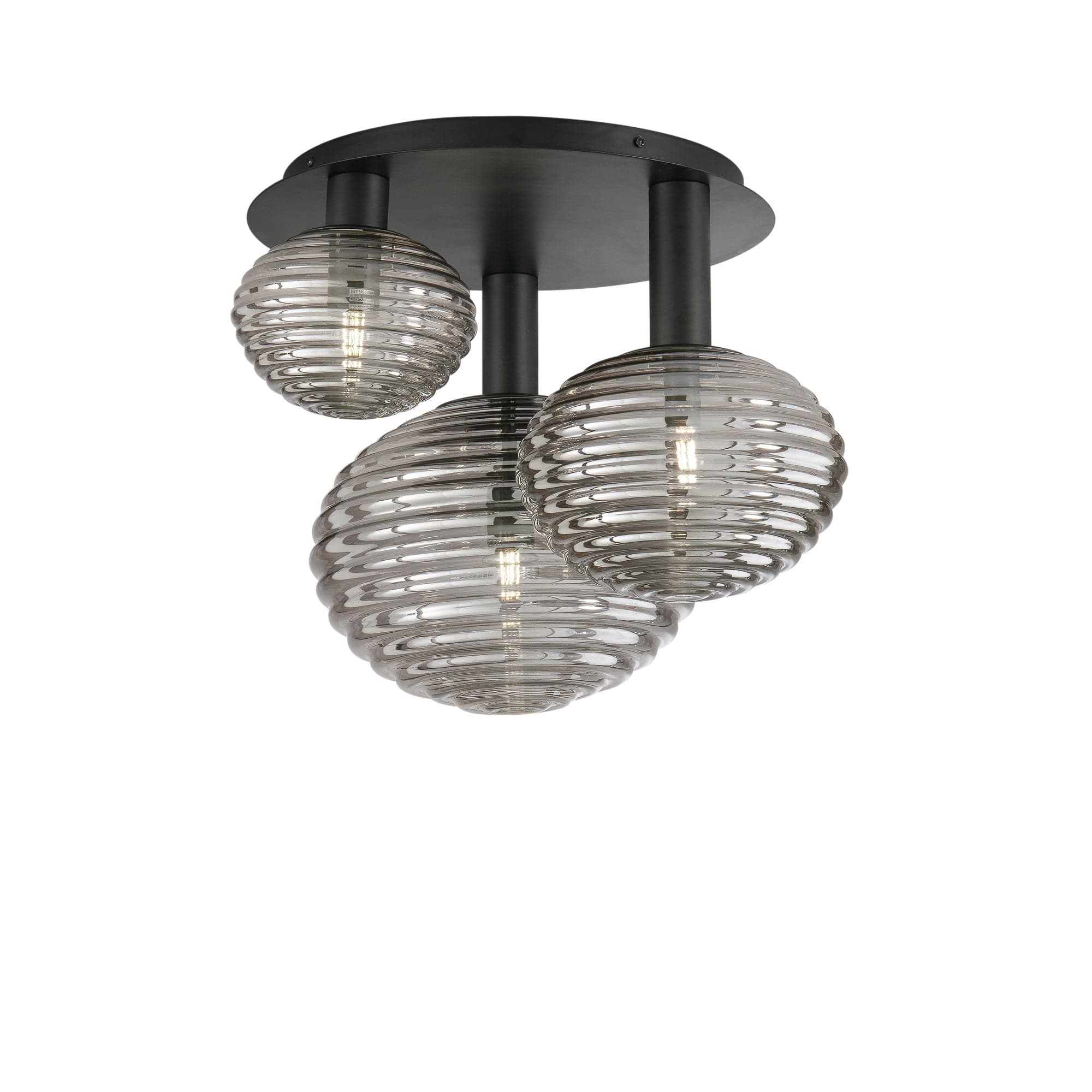 Plafoniera , tre diffusori Nera 3Xe27 53,5X39X48Cm