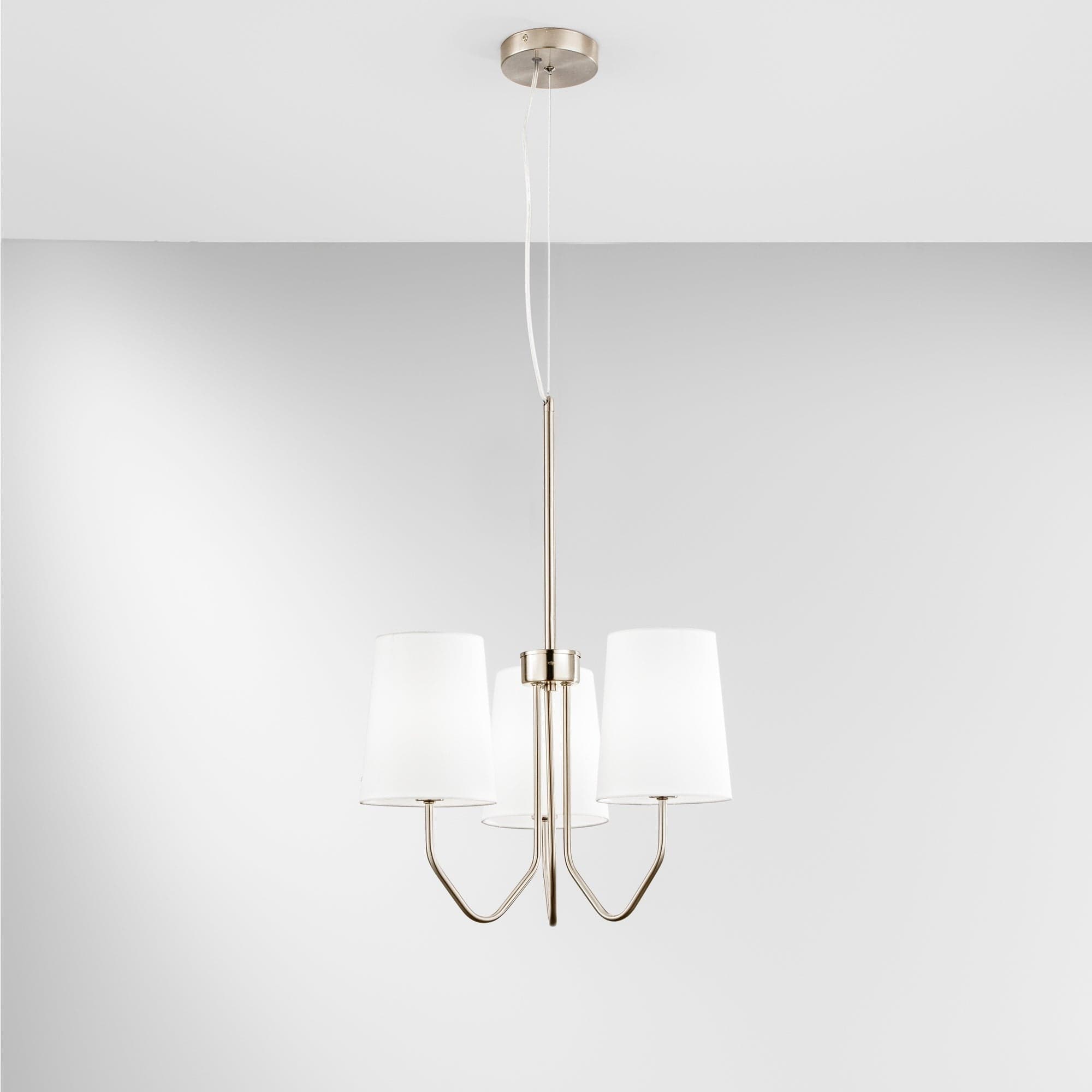 Lampadario a Sospensione , tre luci Nichel 3Xe14 50X150Cm in Lampade a sospensione Led Mall Home - Napoli, commercioVirtuoso.it