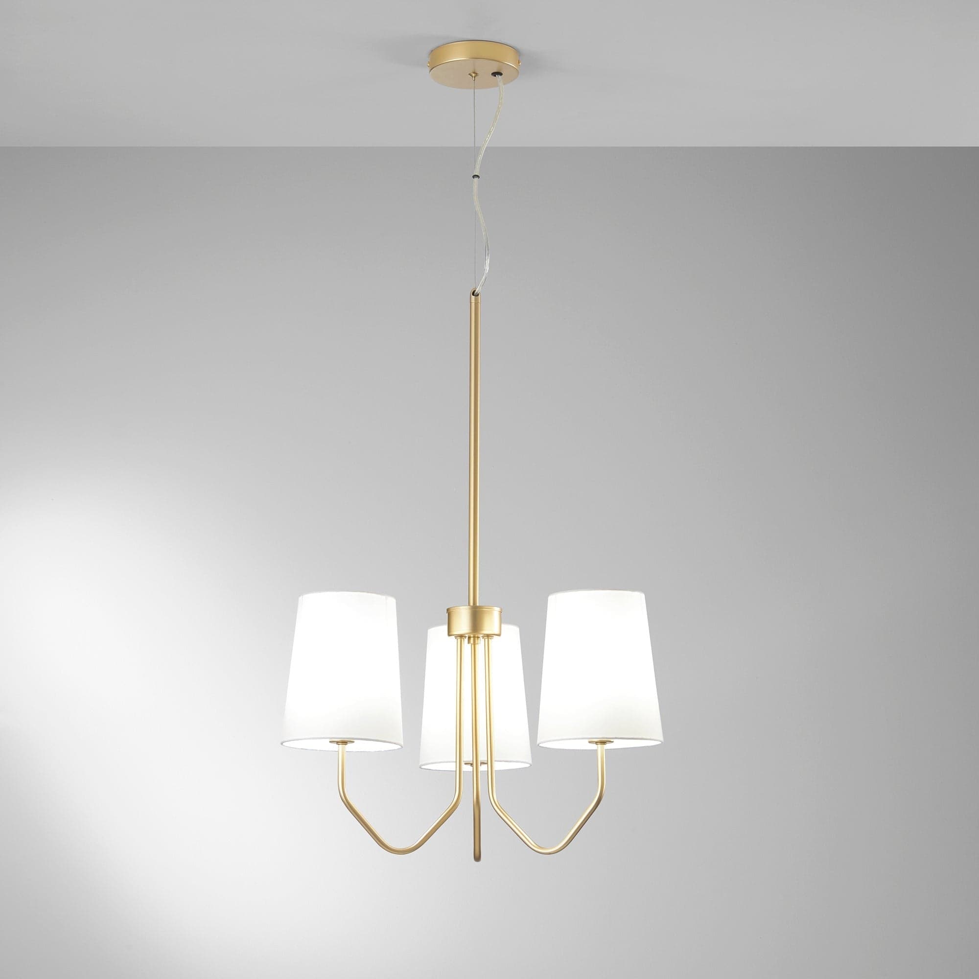 Lampadario a Sospensione , tre luci Oro 3Xe14 50X150Cm in Lampade a sospensione Led Mall Home - Napoli, commercioVirtuoso.it