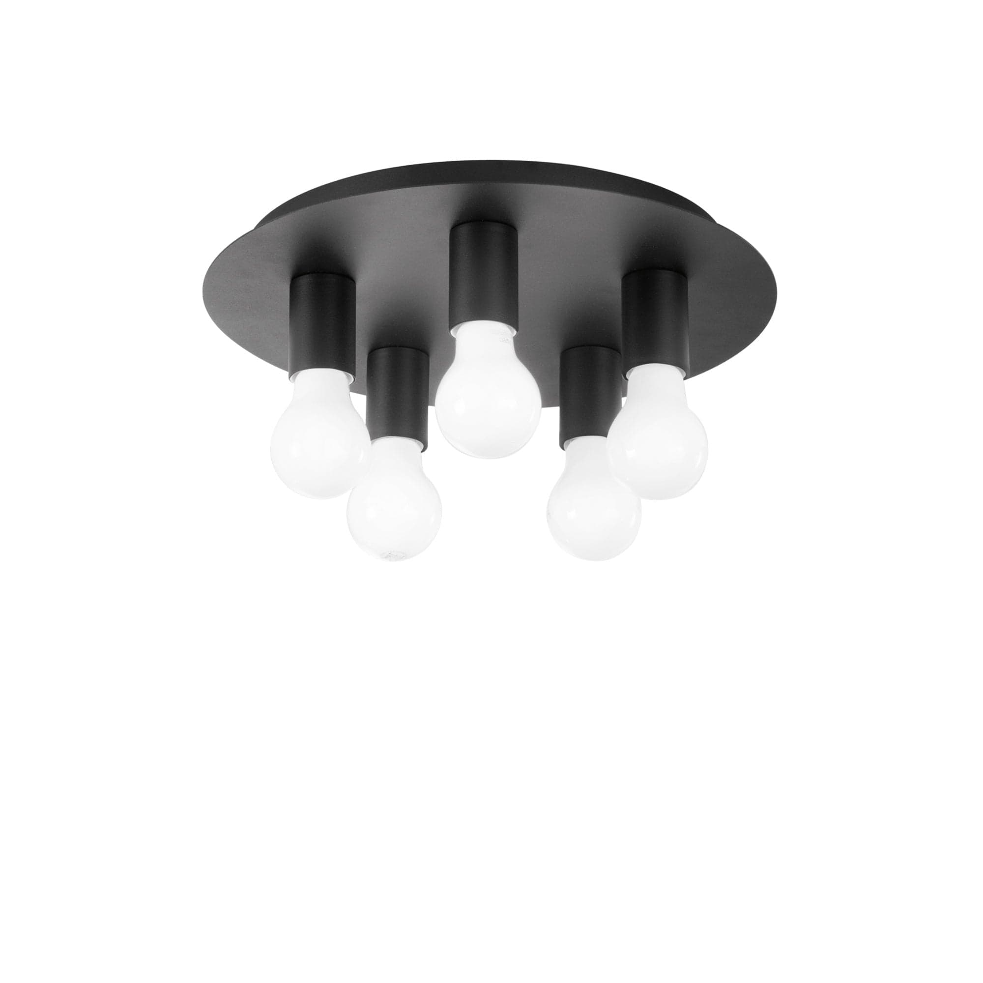 Plafoniera Nera 5Xe27 35X35X86Cm