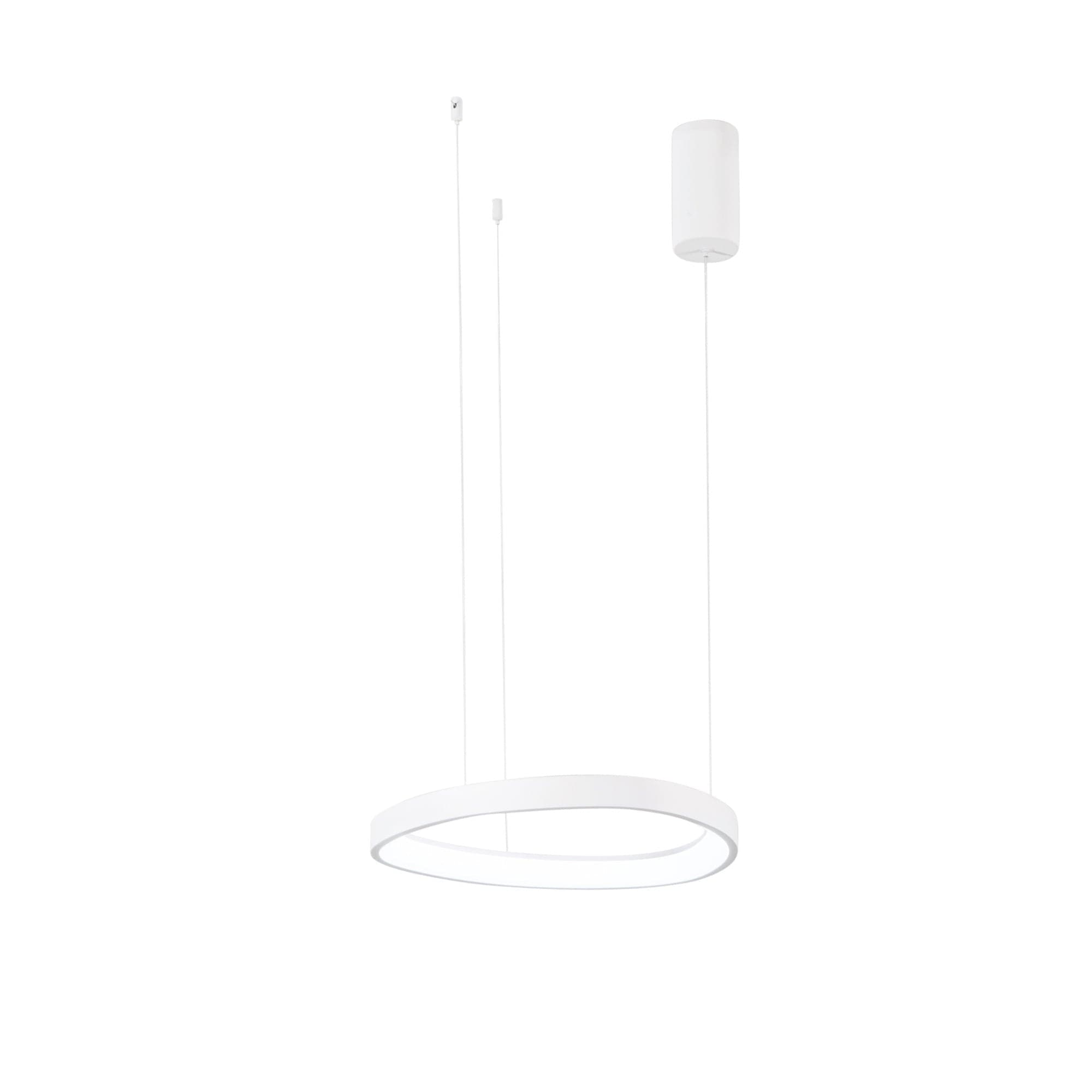 Lampadario a sospensione Led cct Bianca 40W 6160Lm cct 45X3,5X150Cm