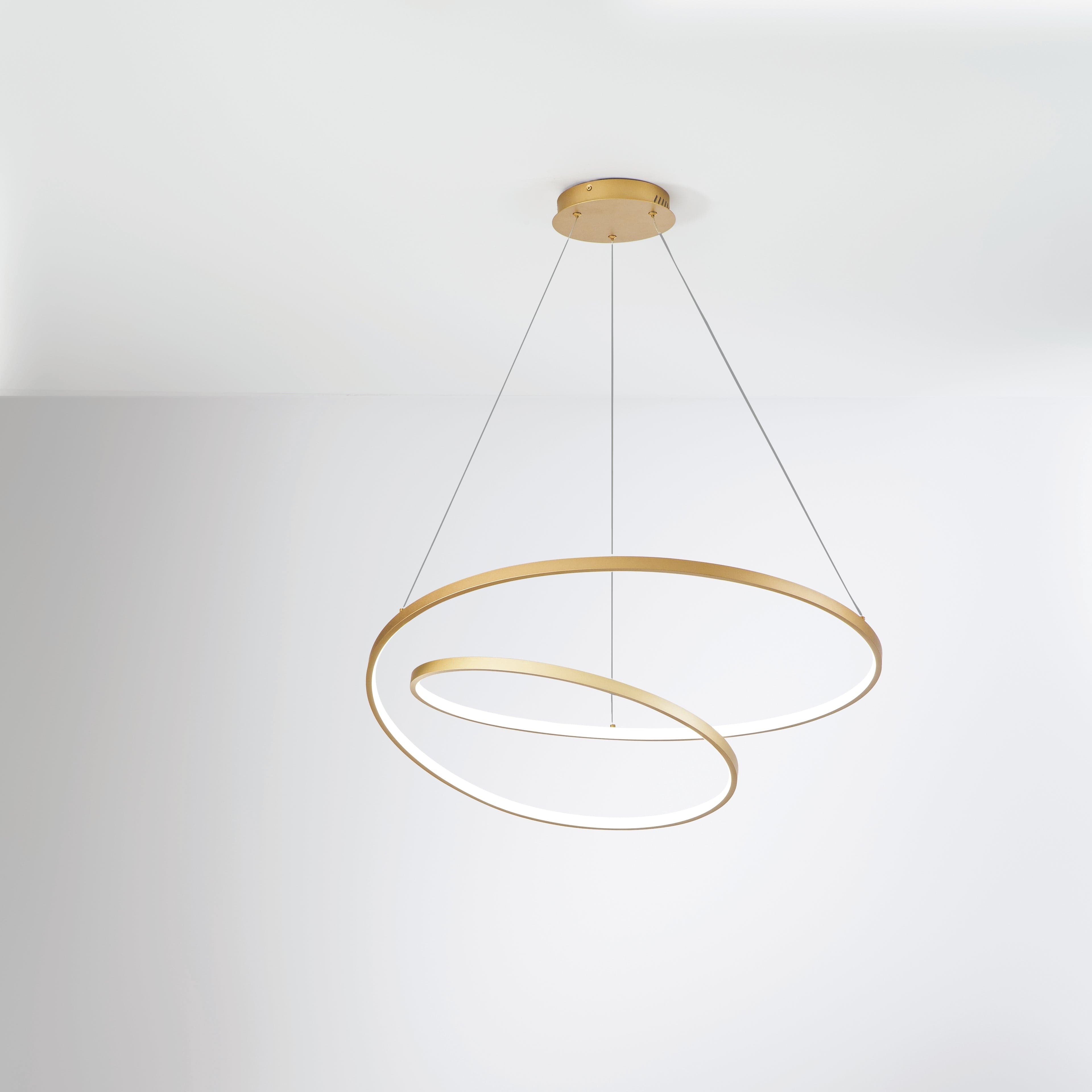 Lampadario a sospensione Led cct Oro 60W 8000Lm 80X11,2X150Cm in Lampade a sospensione Led Mall Home - Napoli, commercioVirtuoso.it