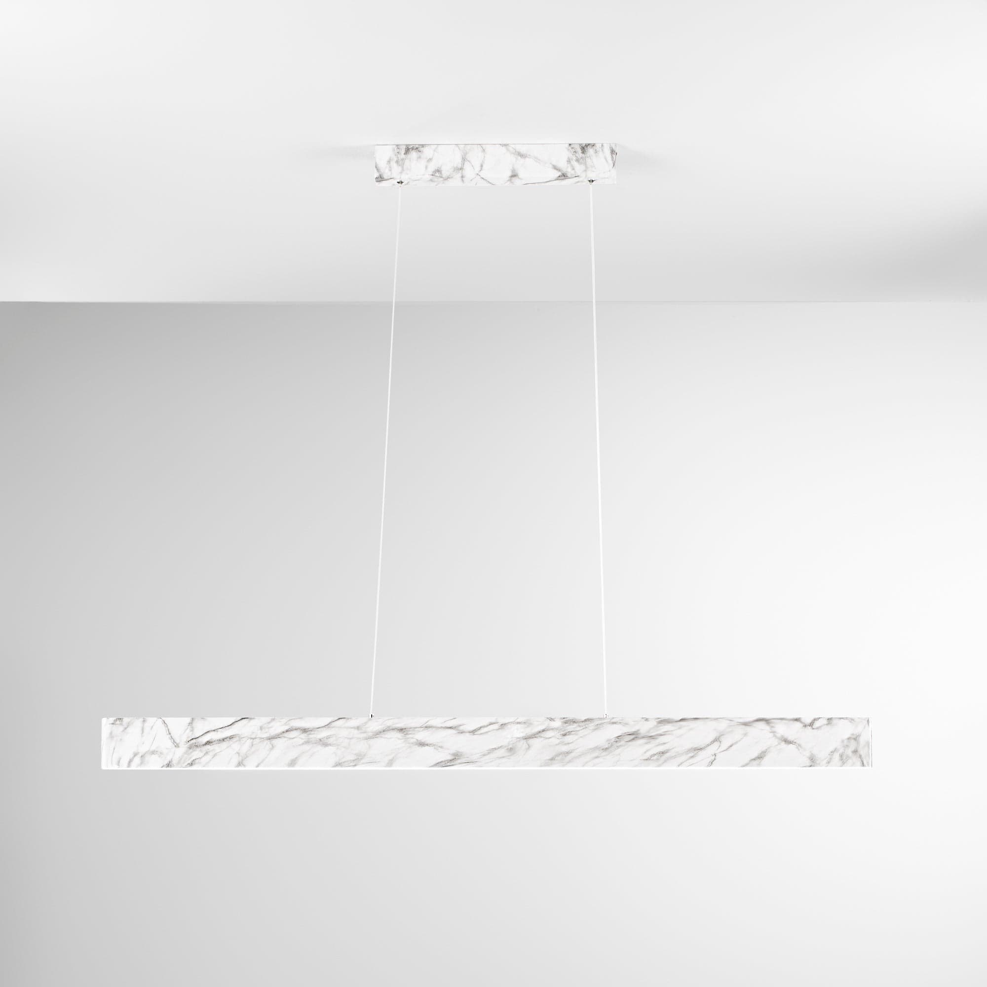 Sospensione lineare Led cct Marmo 50W 6600Lm 121,5X8X150Cm in Lampade a sospensione Led Mall Home - Napoli, commercioVirtuoso.it