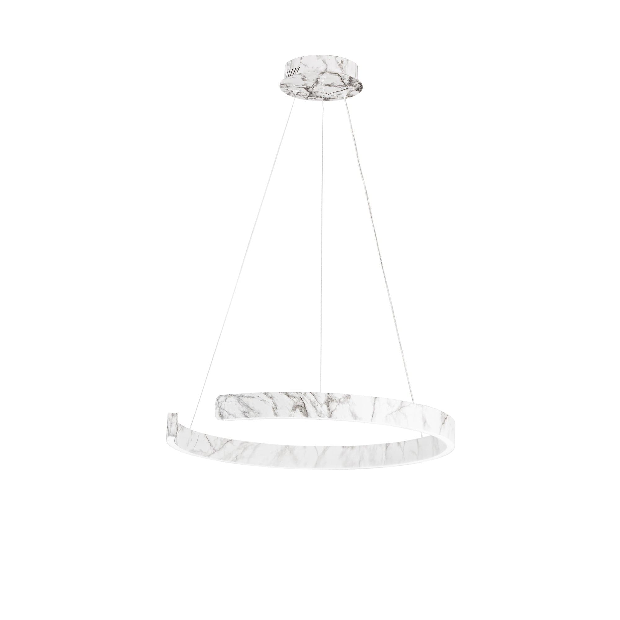 Sospensione semicircolare Led cct Marmo 30W 3900Lm 60X60X150Cm