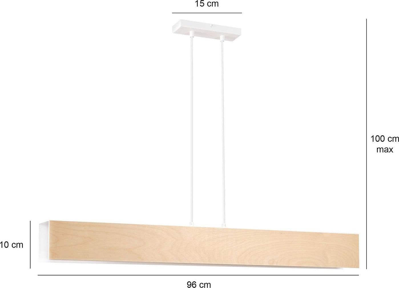 Lampadario 4 Luci Carlo In Acciaio Bianco Corpo Rettangolare E Legno Naturale in Lampade a sospensione LuceArt - Montecorvino Pugliano, commercioVirtuoso.it
